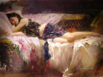 Impressionism Painting - Pino Daeni At Rest II beautiful woman lady